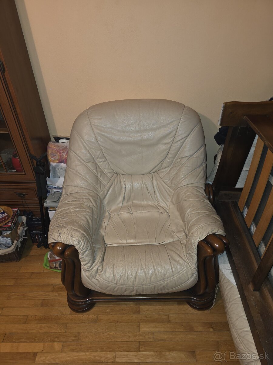 Kožená sedacia súprava 3+2+1 - 4