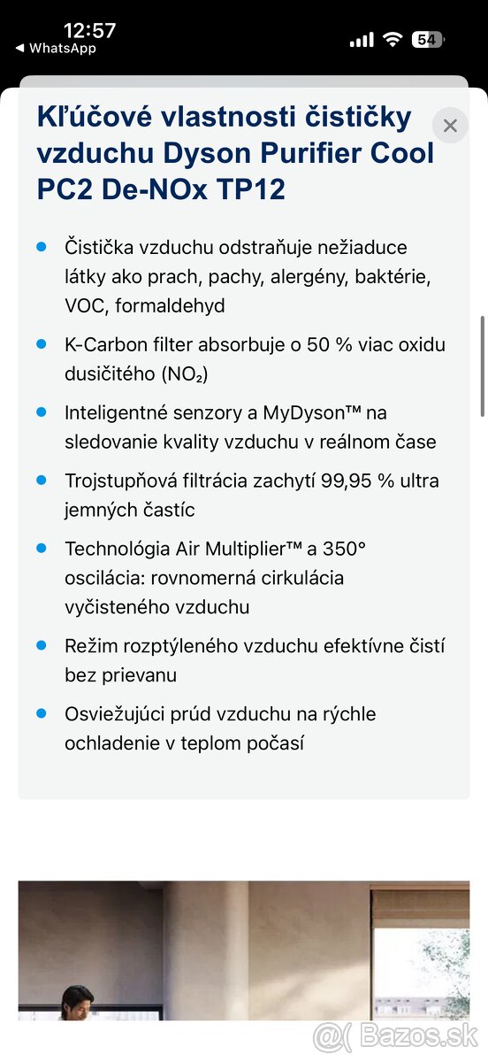 Dyson Purifier Cool PC2 De-NOx TP12 čistička vzduchu - 4