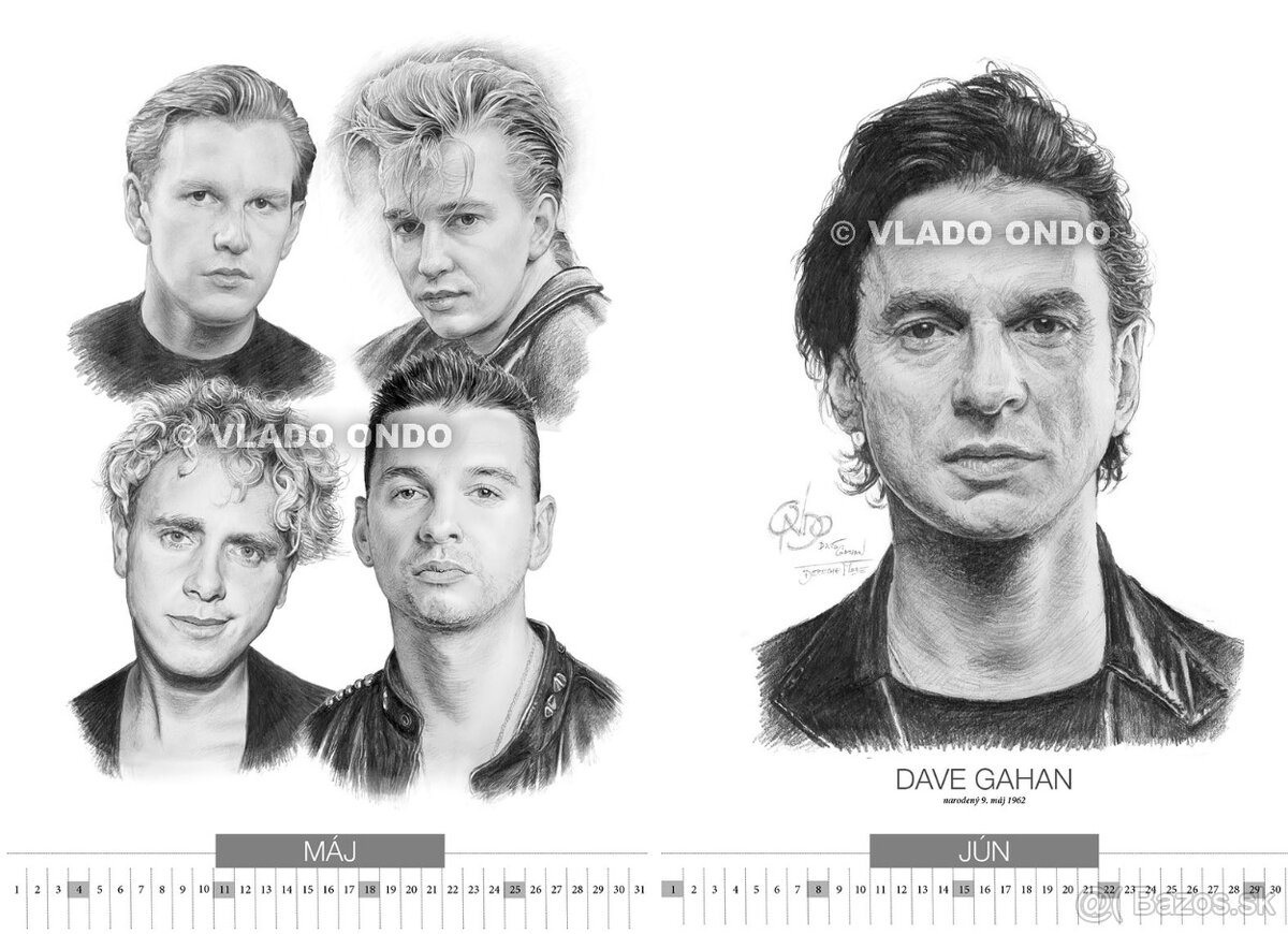 unikátny kreslený kalendár Depeche Mode 2026 - 4