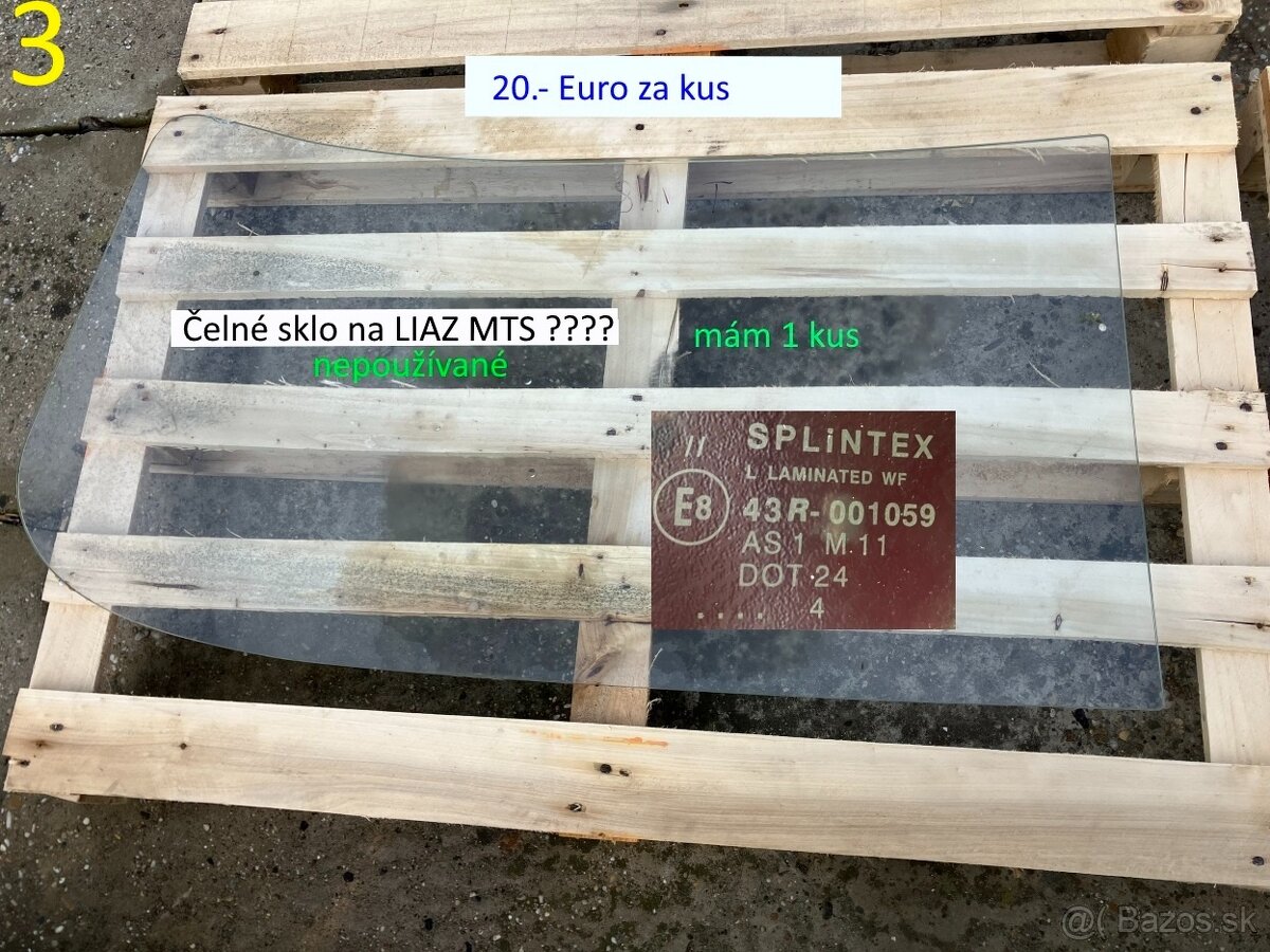 Čelné a bočné sklo na LIAZ a TATRA - 4