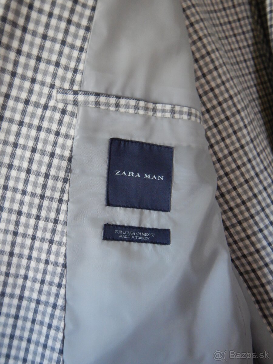 pánske moderné sako Zara, veľkosť M, 48-50 - 4