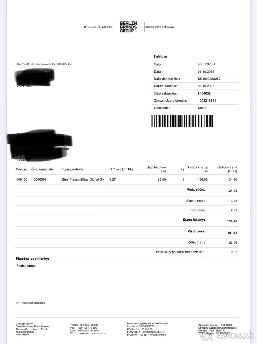 Pákový kávovar Klarstein v záruce - 4