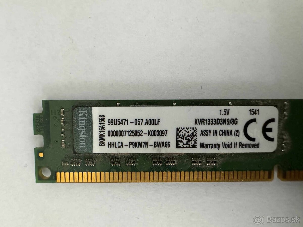 #08 - Pamäť RAM Kingston DDR3 8GB 1333 MHz, DIMM 240-pin - 4