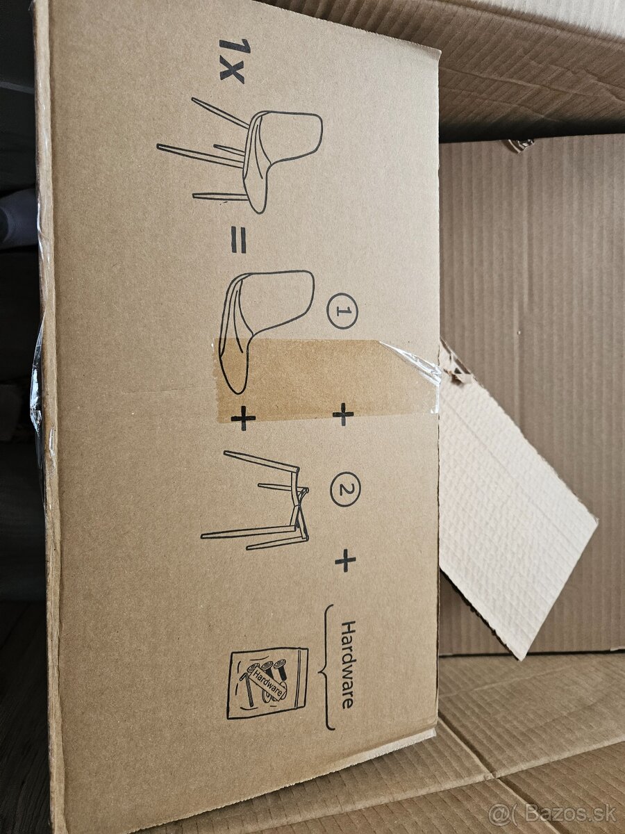 Kuchynská jedálenská stolička JONSTRUP siva/prírodný dub - 4