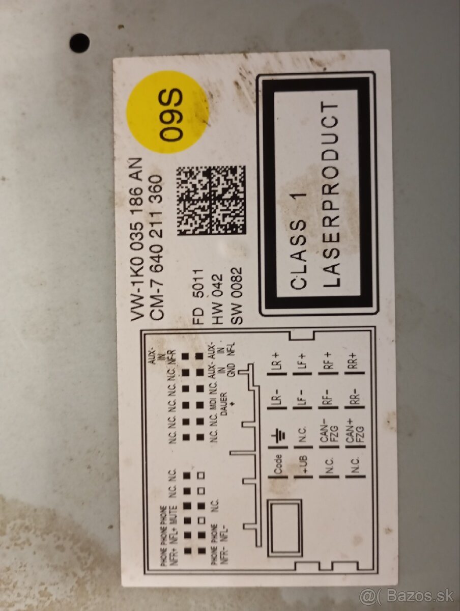 Originál VW autorádio RCD310 - 4