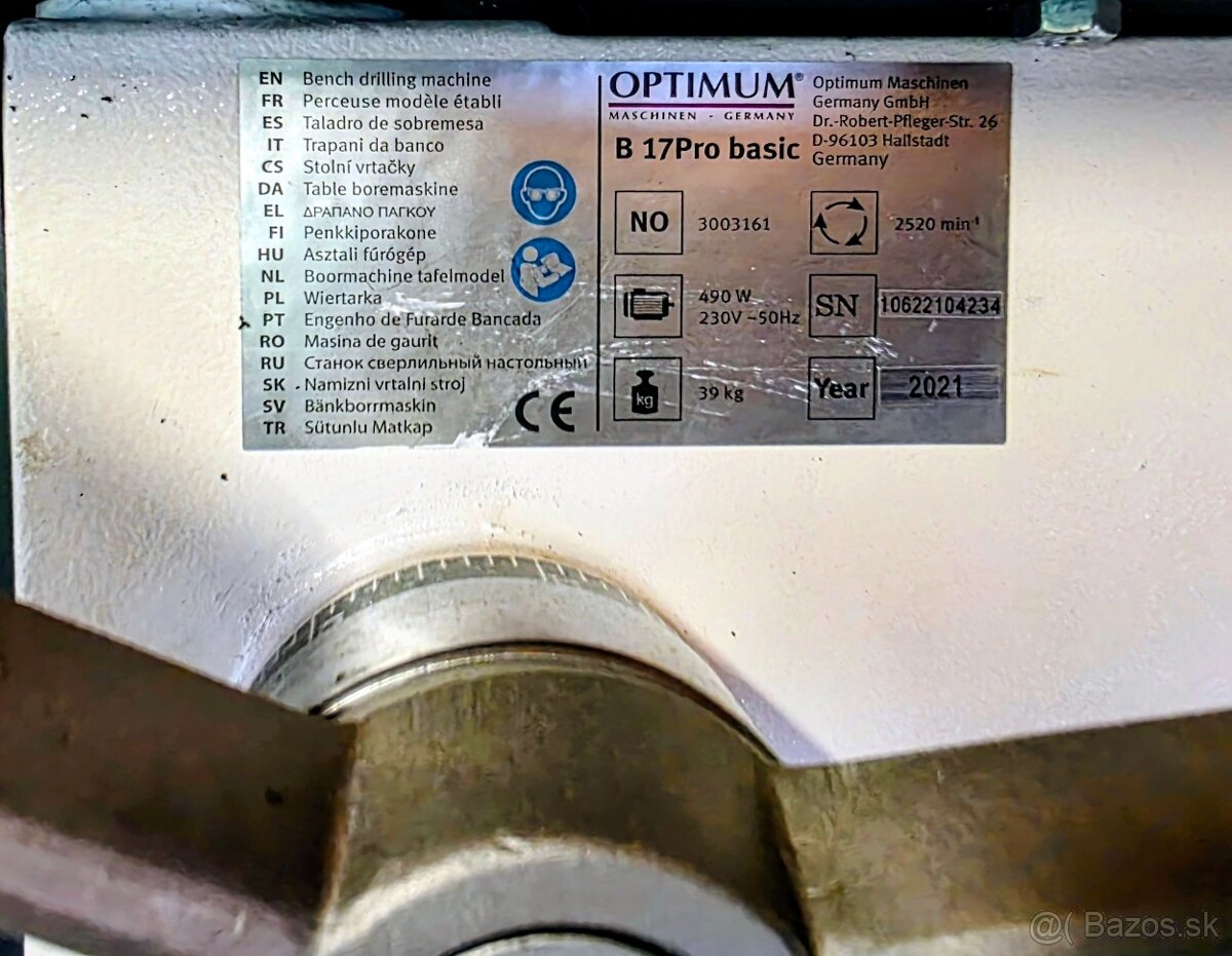Stolová stojanová vŕtačka Optimum b17 pro basic - 4