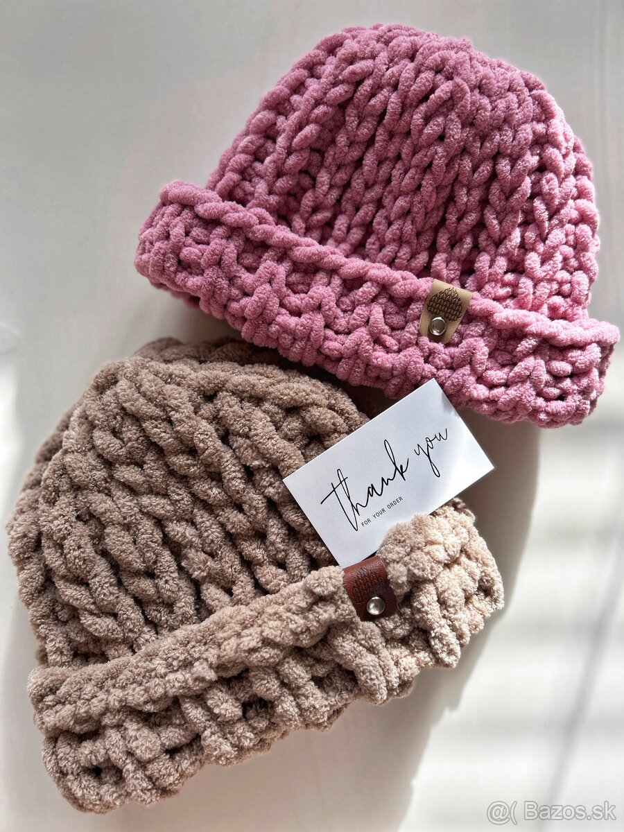 Puffy svetríky, čiapky, sály a deky - handmade - 4