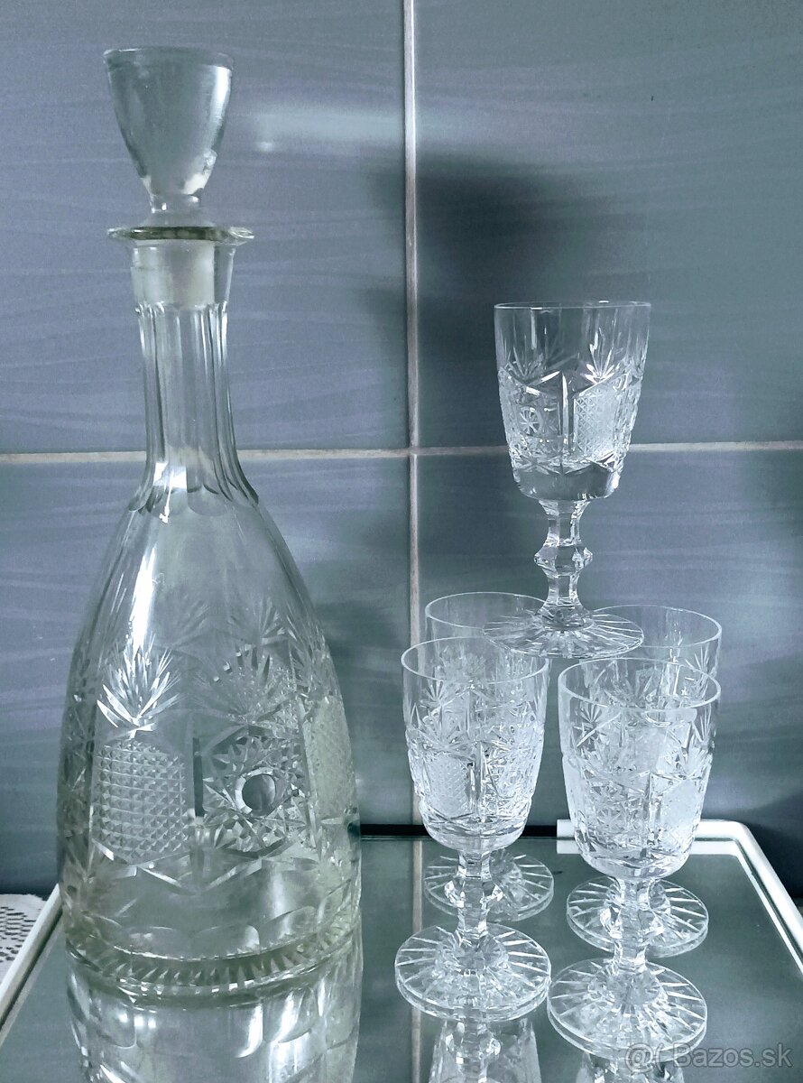 Krištáľová karafa, džbán - 4