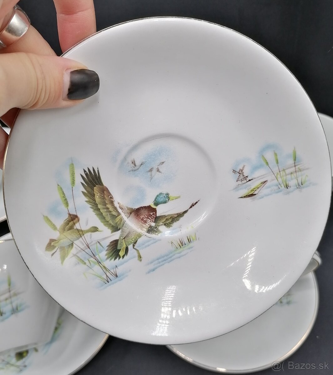 Alfred Meakin, šálky s podšálkami, porcelán - 4