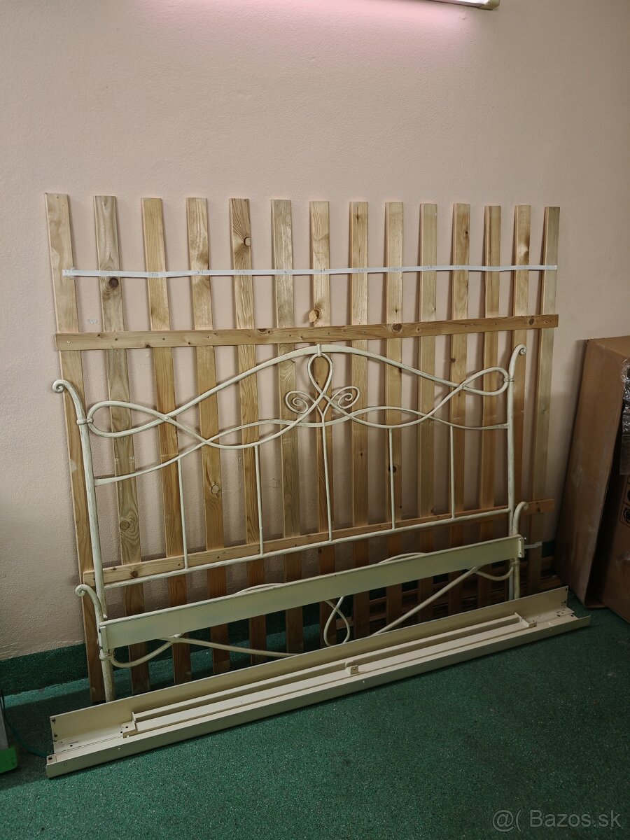 Kovová postel ručná práca 160x200cm - 4