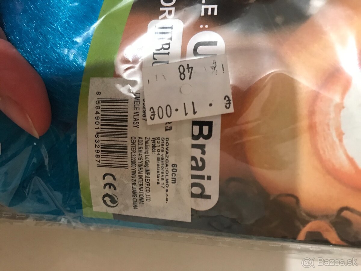 Umelé vlasy, fialové, modré - 4