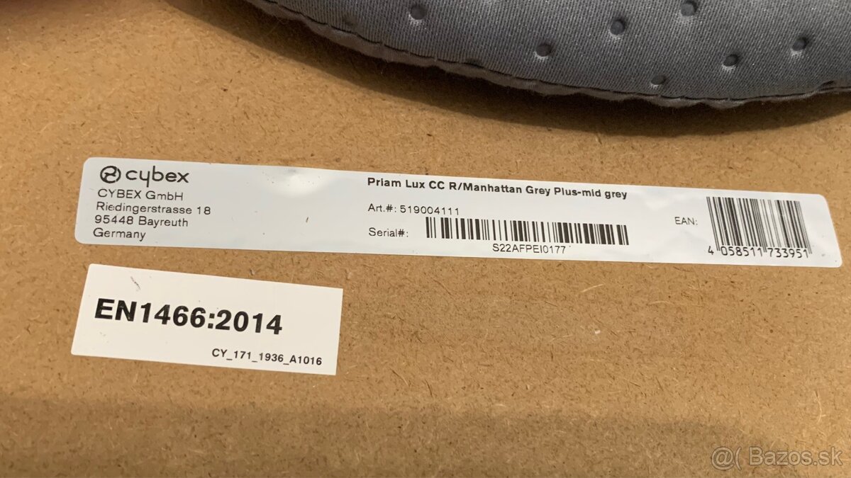 Predám vaničku cybex Priam Lux - 4