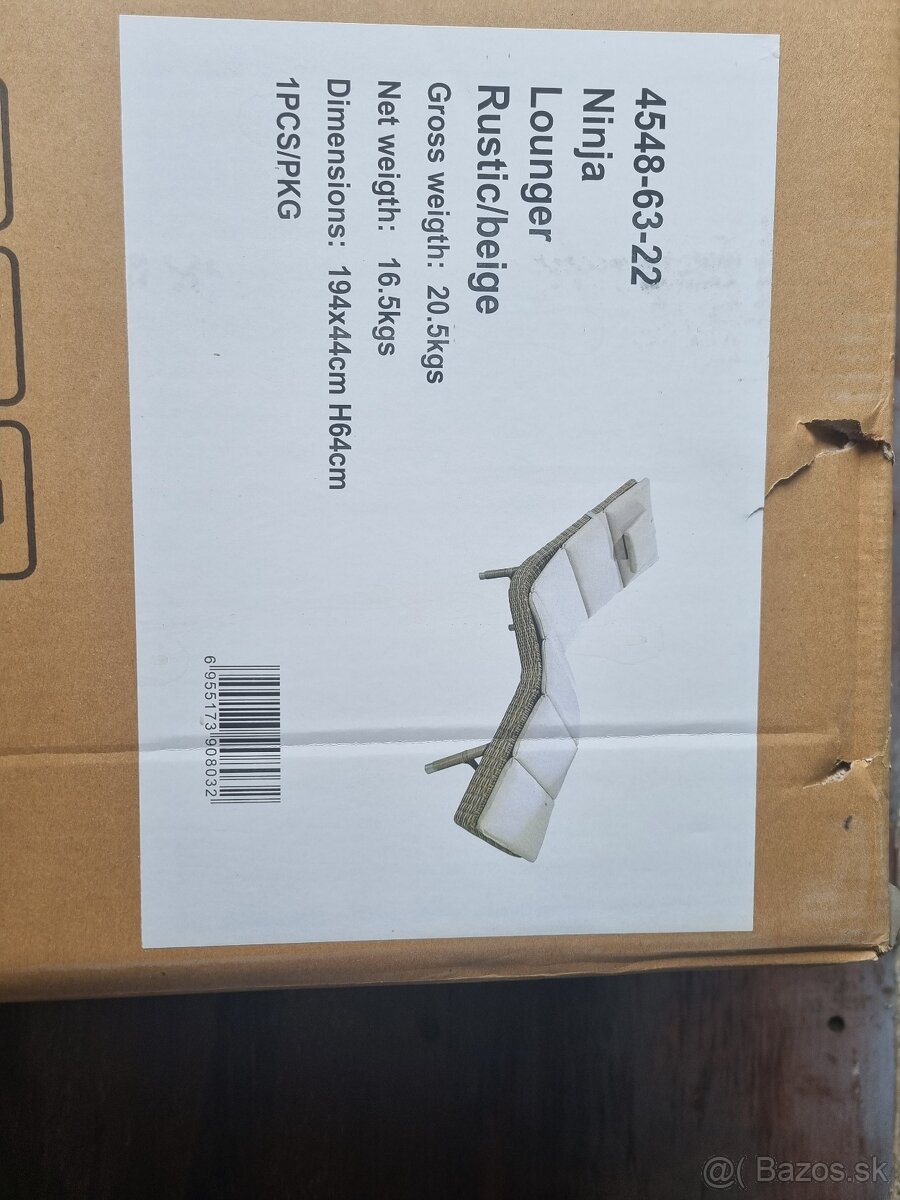 Ratanové lehátko BRAFAB Ninja Lounger - 4