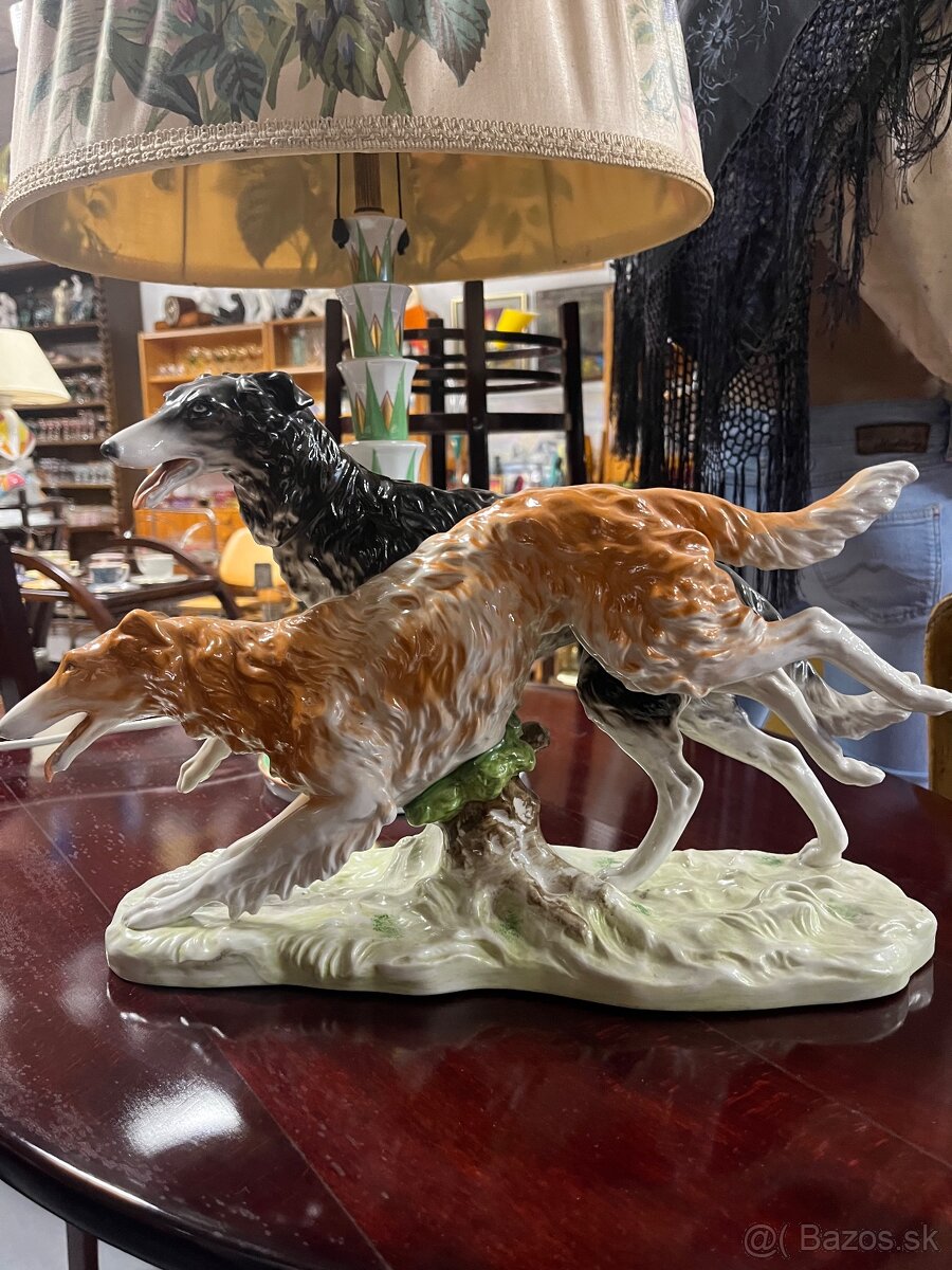 Porcelanová soška Barzoje - 4