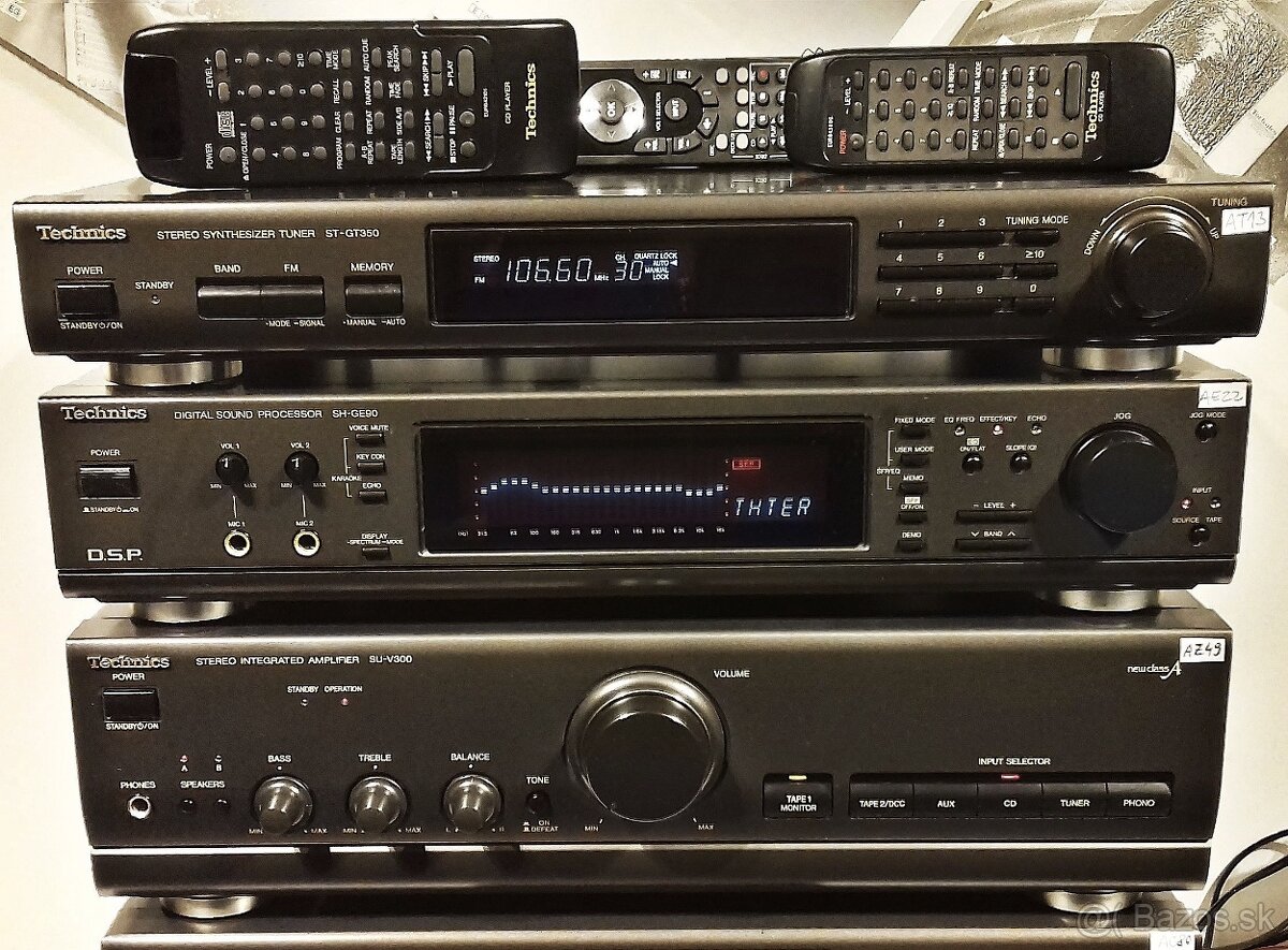 Zostava TECHNICS tuner, equalizer, zosilnovac, CD, deck= C01 - 4