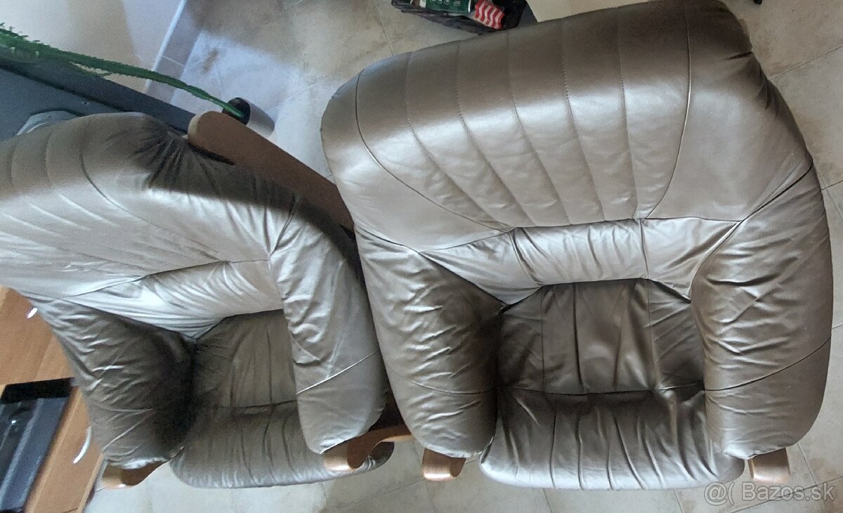 Kožené kreslo, gauč korpus, starožitné kreslo - 4