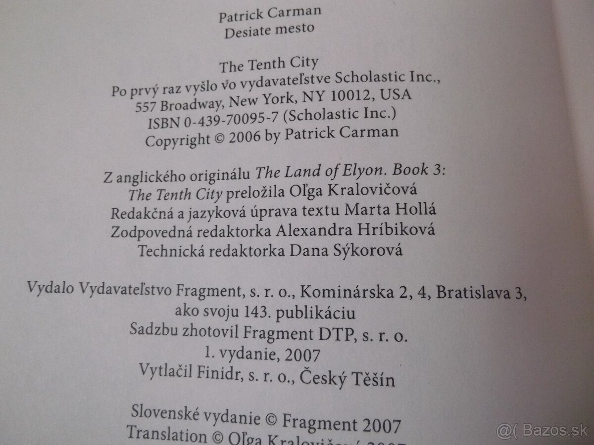 Patrick Carman-Elyonova krajina-Desiate mesto - 4