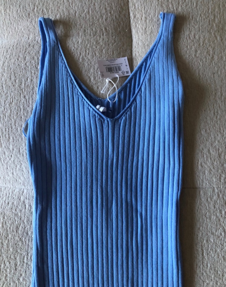 ——————-Nové bledomodré šaty, S/36, 10 E————— - 4