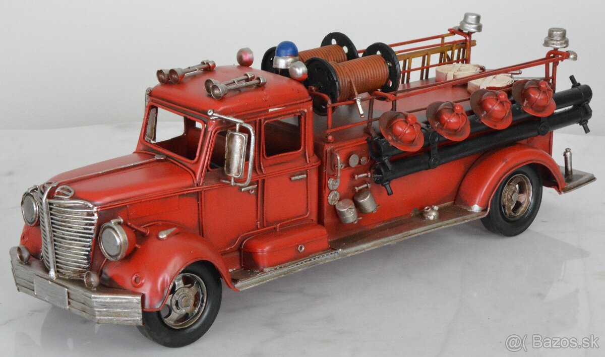 Retro kovový model - Hasiči XXL - 4