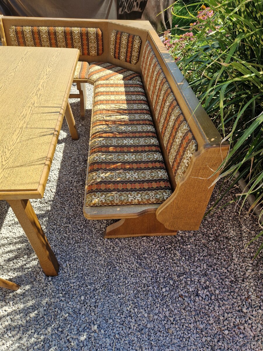 Rohová lavica, jedálenský set - 4