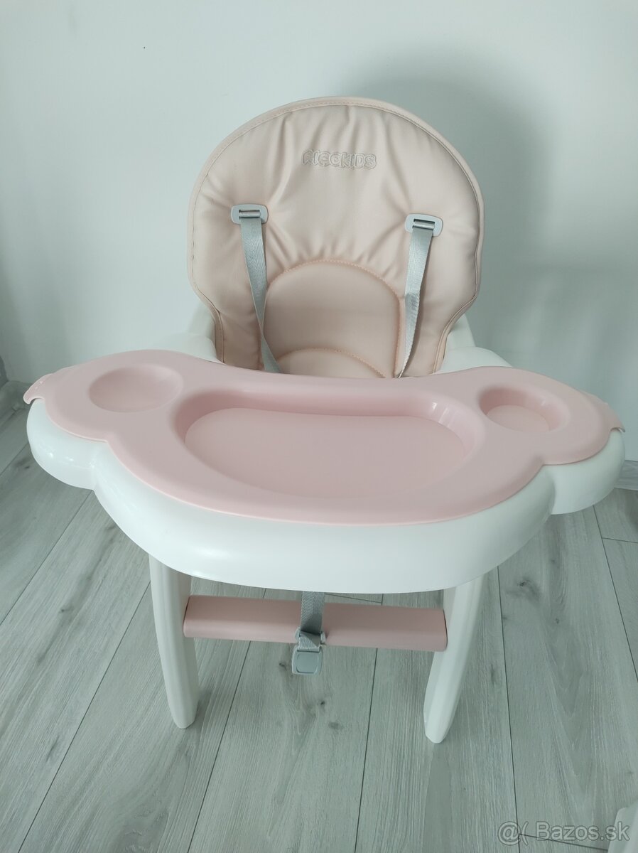 Detská stolička na kŕmenie Ricokids 3v1 - ružová - 4