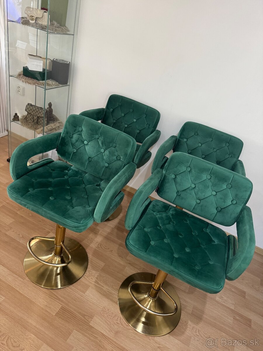 Otočné Zamatové stoličky - 4