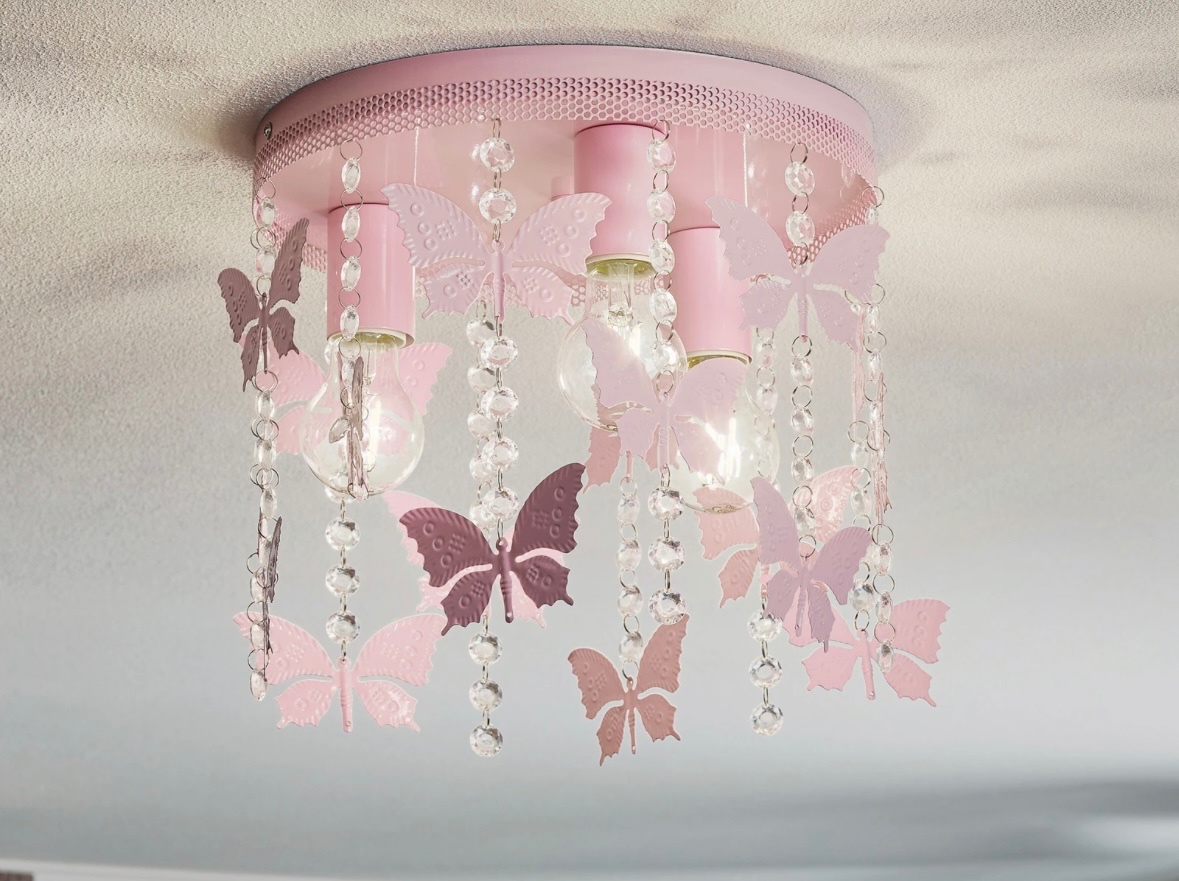 Stropné svietidlo s motýľmi - 4