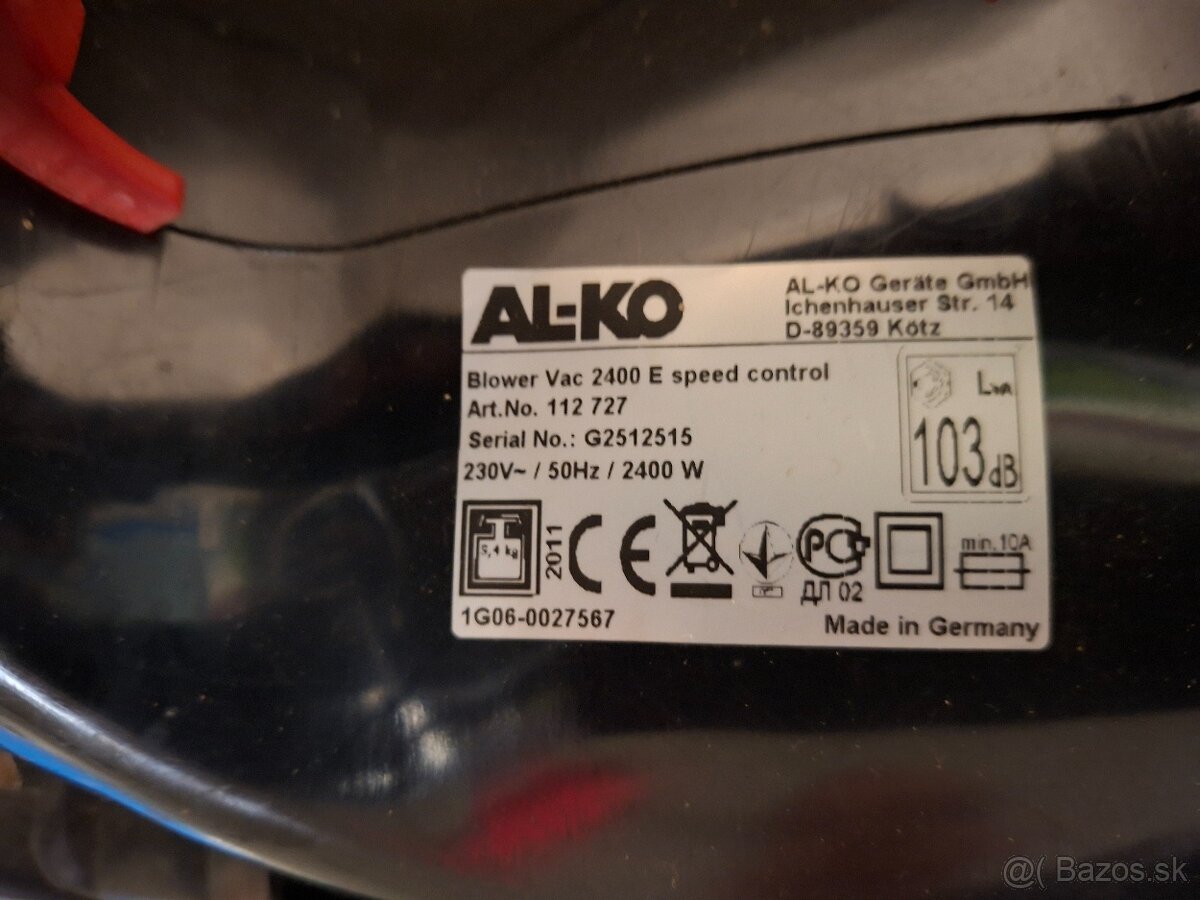 AL-KO Blower Vac 2400 E - Vysávač na lístie - 4