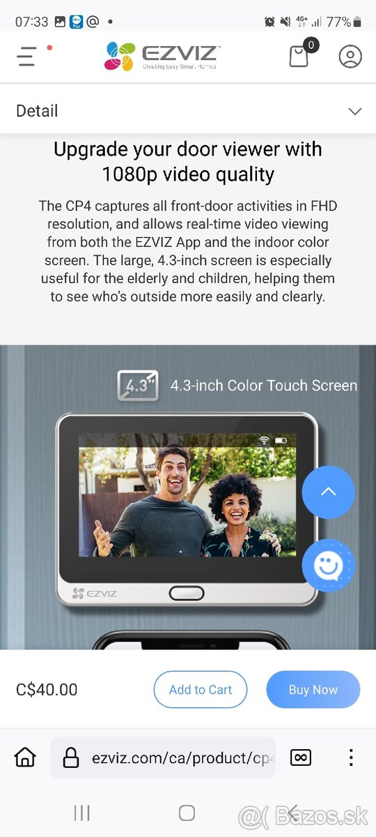 Ezviz CP4 smart kukatko v zaruke nove PC 189 EUR Hikvision - 4