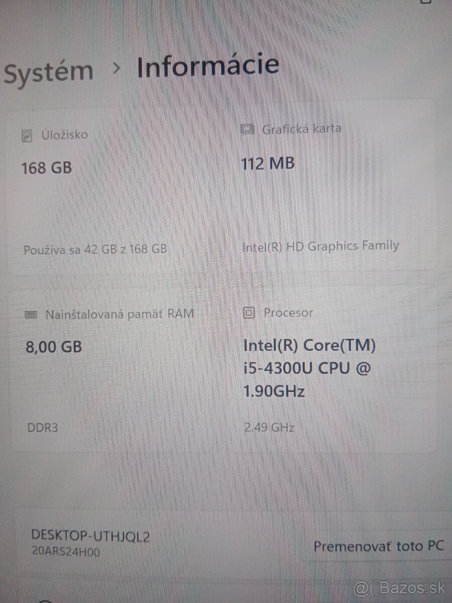 14" notebook Lenovo thinkpad T440s / 8GB/128GB TOP stav - 4