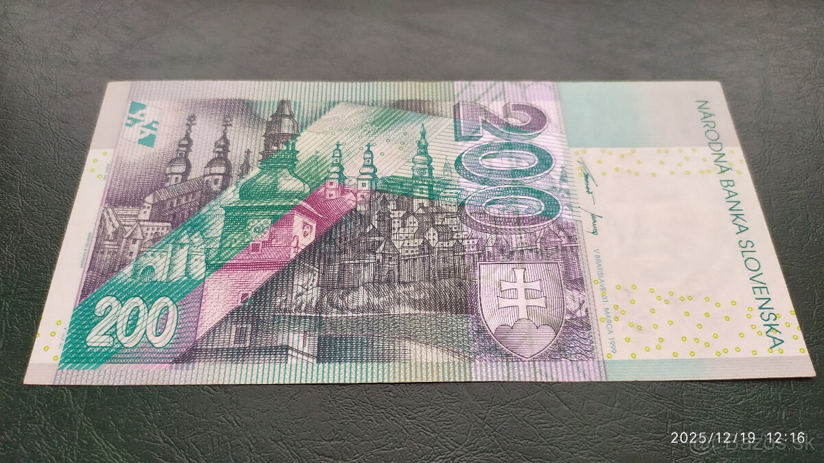 Bankovky 200 Sk s. E 1995, 1999 a 2002 - 4