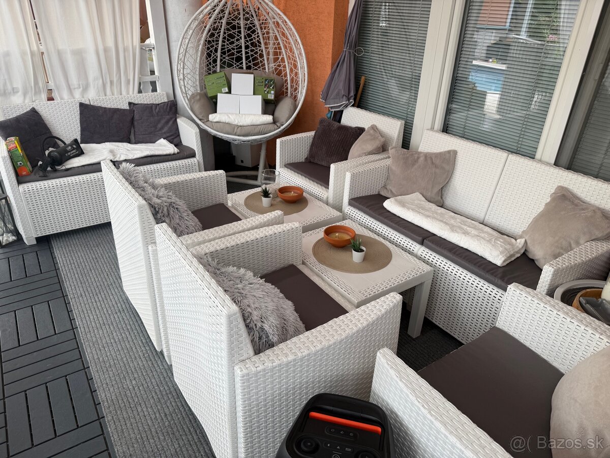 Predám ratanové nové sedenie Biele - 4