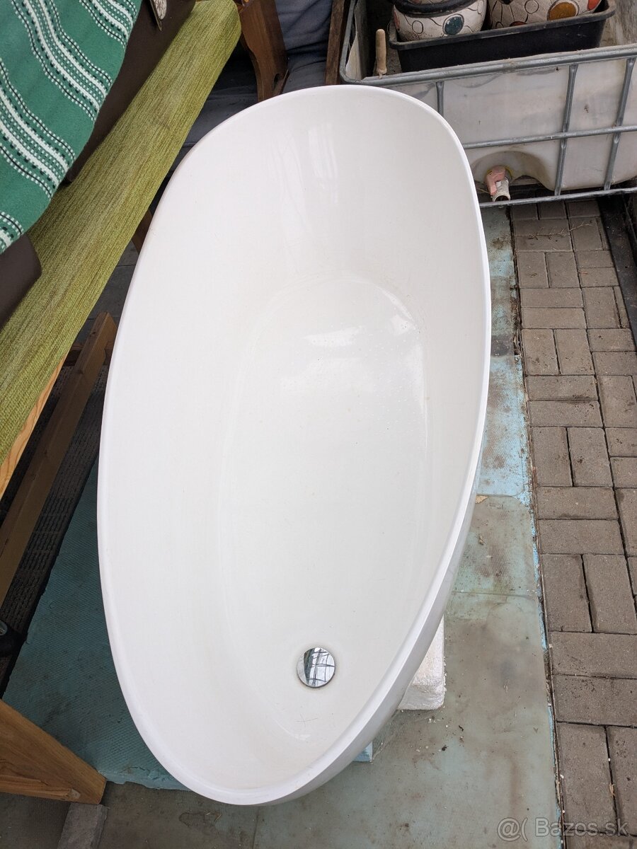 Voľne stojaca vaňa 160×70 – biela - 4