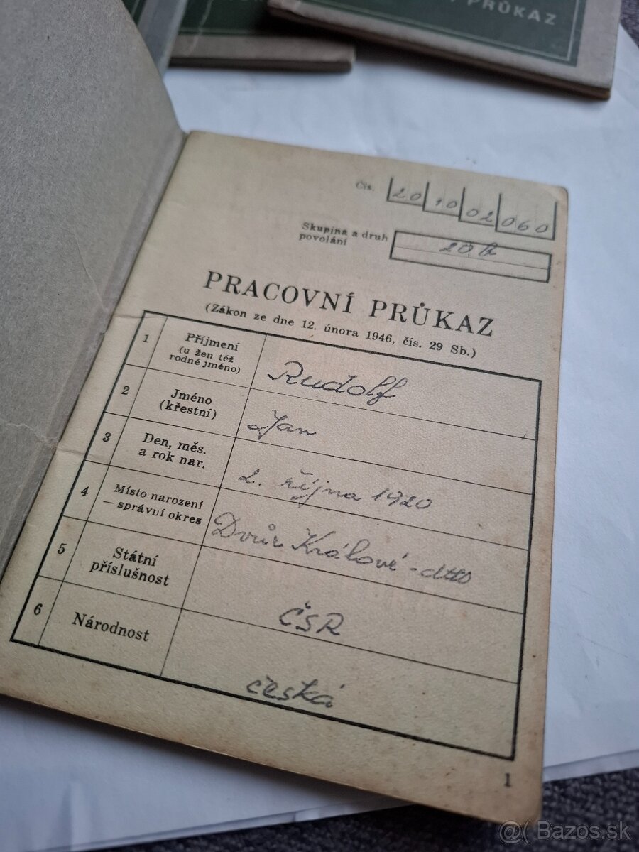Staré pracovné preukazy - 4