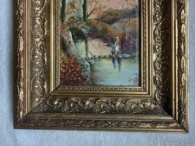 Dva kásne starožitné obrazy - 4