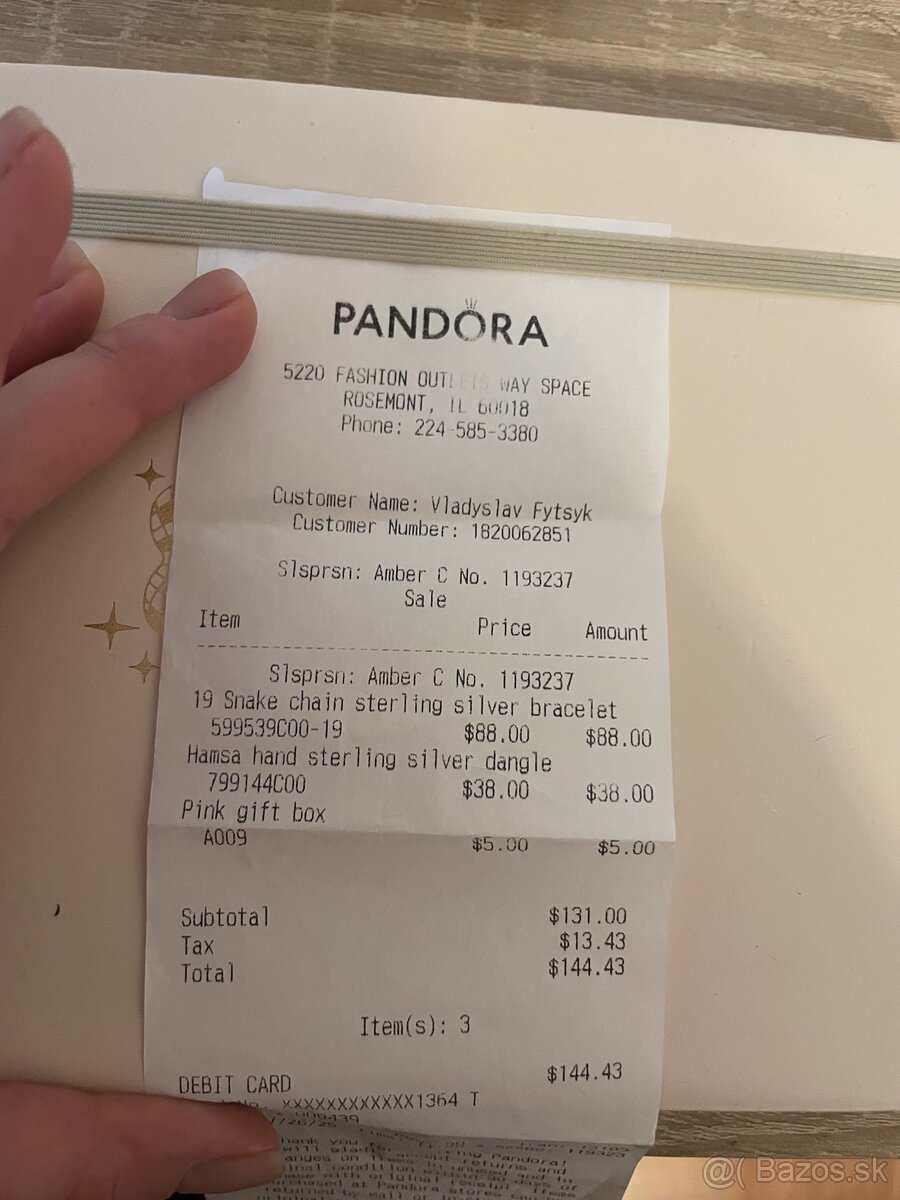 Pandora strieborný náramok + prívesok - 4