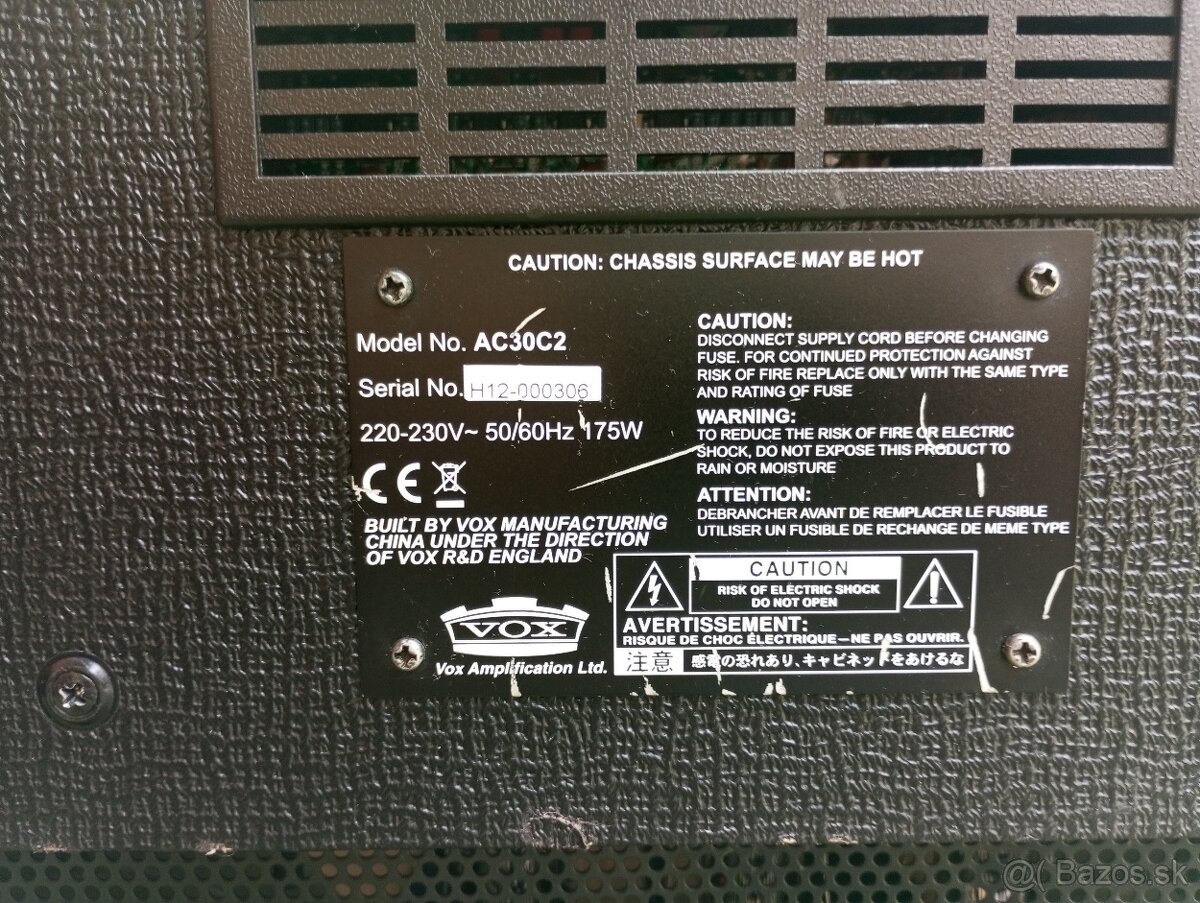 Predám Vox AC 30 c2 - 4