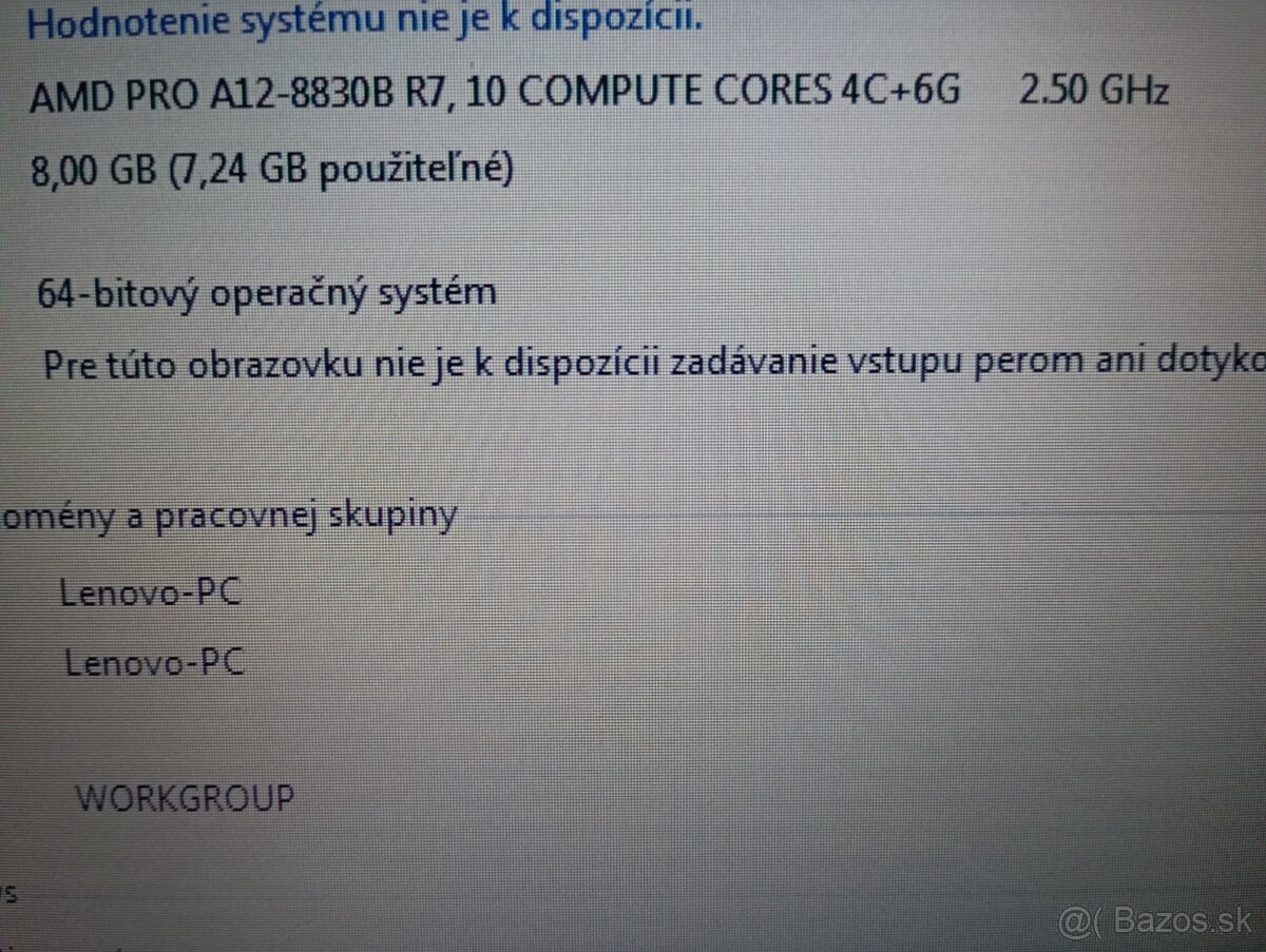 Lenovo Thinkpad A475 , AMD PRO A-12 , 8gb ram . Windows 7 - 4