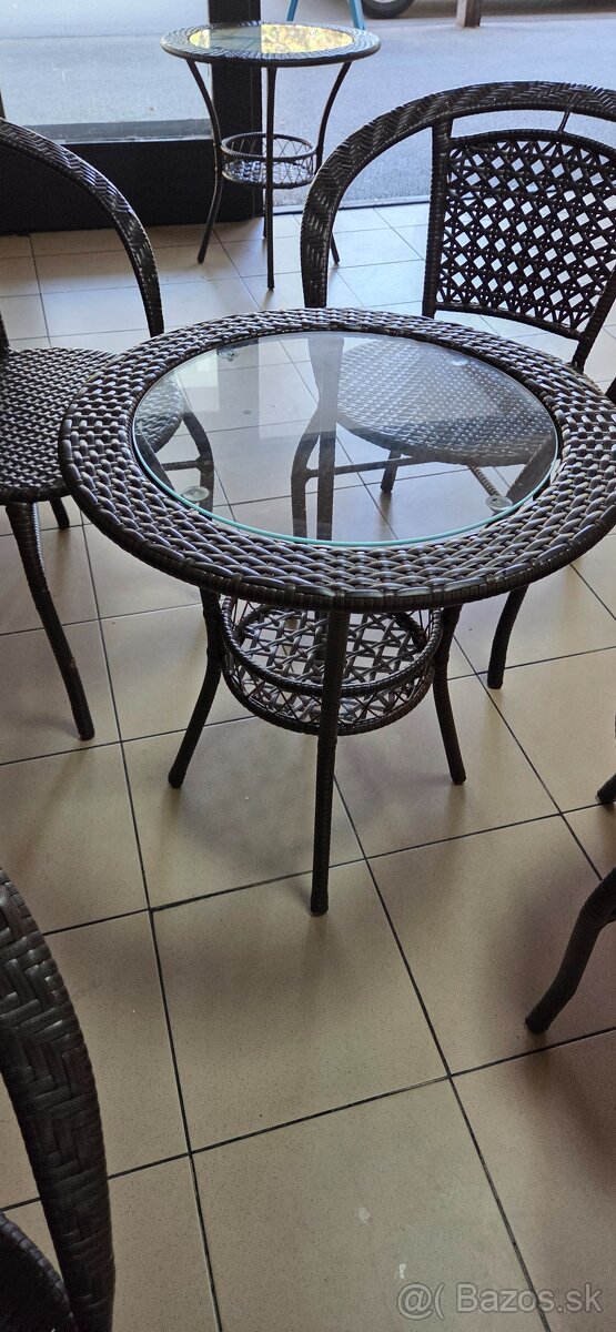 Záhradný set 1+4, hnedá, GETON - 4