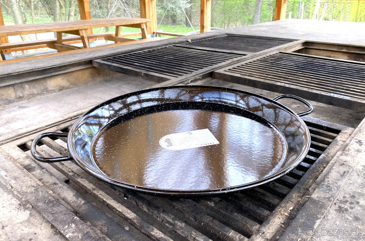 Smaltovaná panvica na 25 porcií, primer 60 cm, NOVÁ + FA - 4