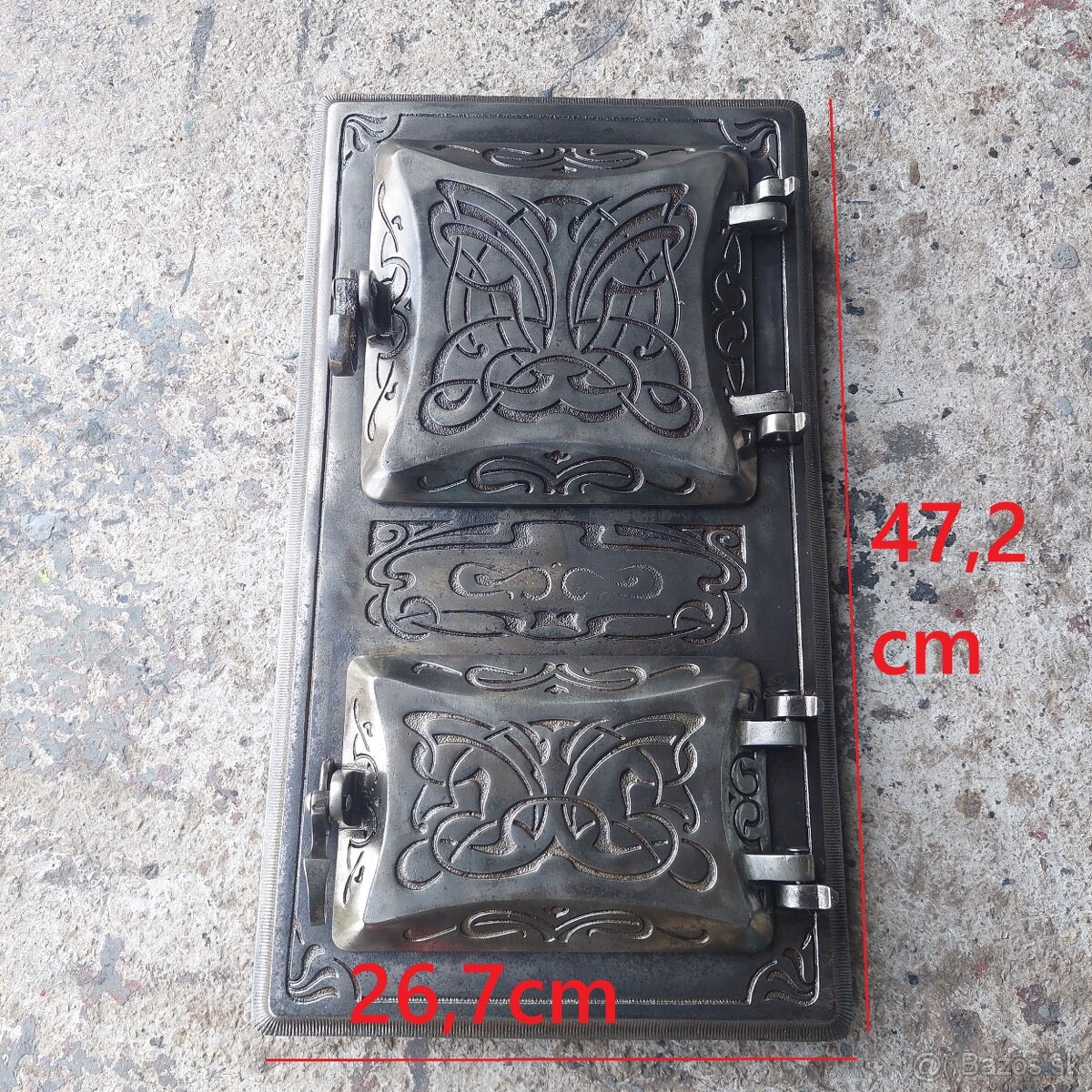 Liatinové dvierka na pec sada 13 - 4