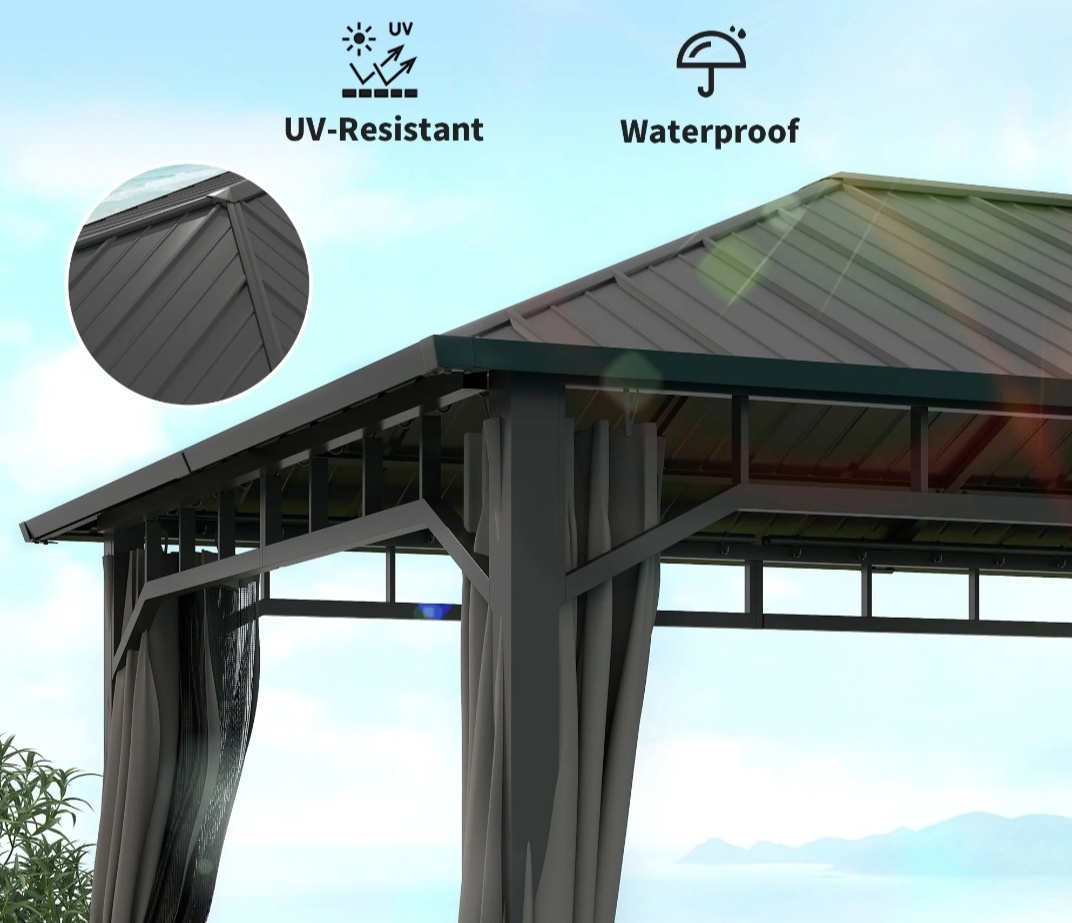 altánok 3x4m s pevnou strechou - 4