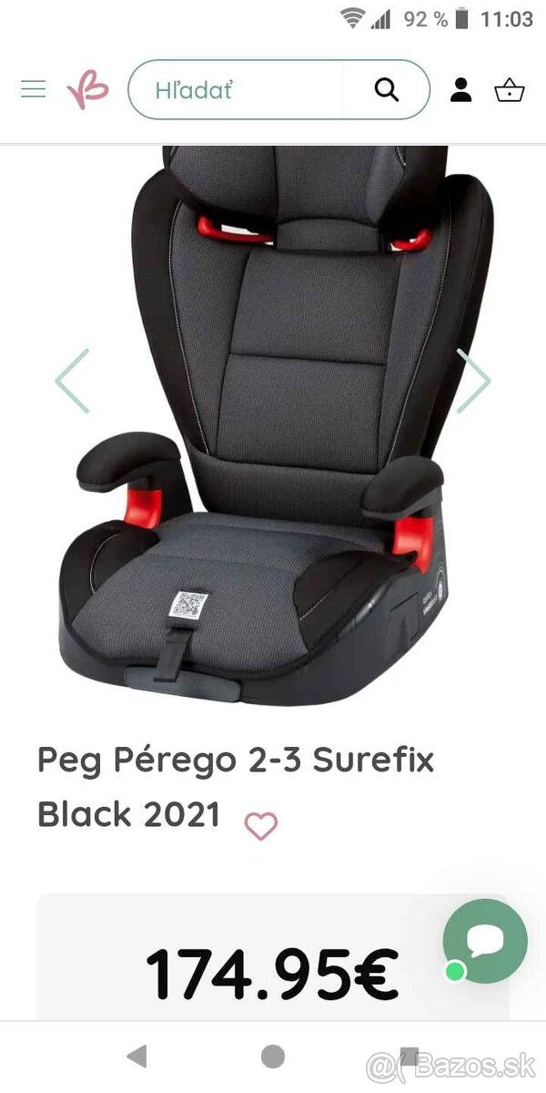 Autosedačka Peg Pérego 2-3 Surefix Black - 4