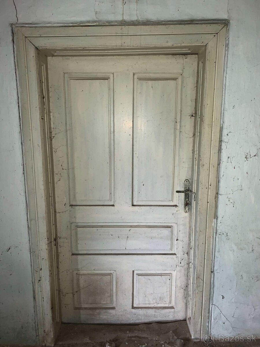 Dreve - retro dvere so zárubňami, plné aj sklenené - 4