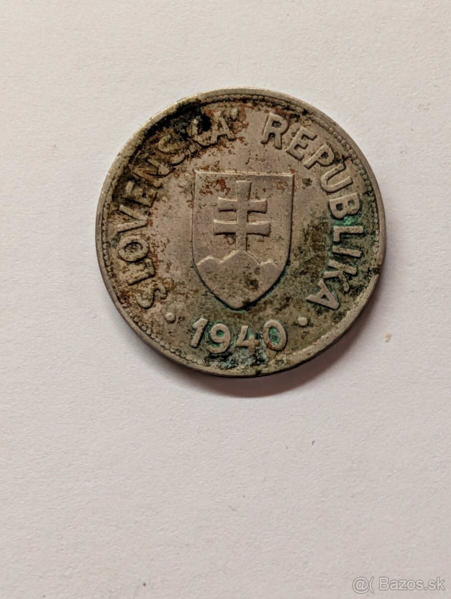Predám mincu Slovenský Štát 50 halier rok 1940 - 4