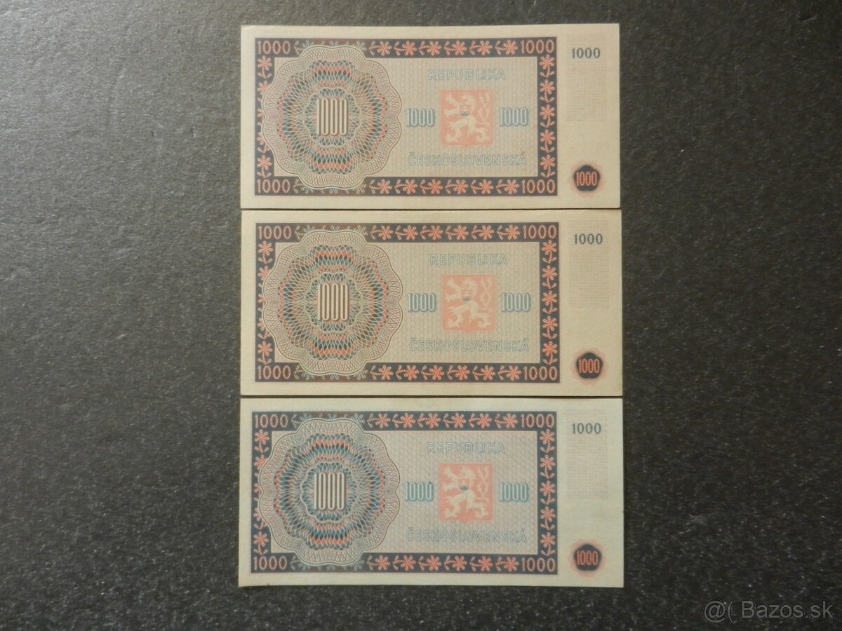 Bankovka 1000Kčs 1945 - 4