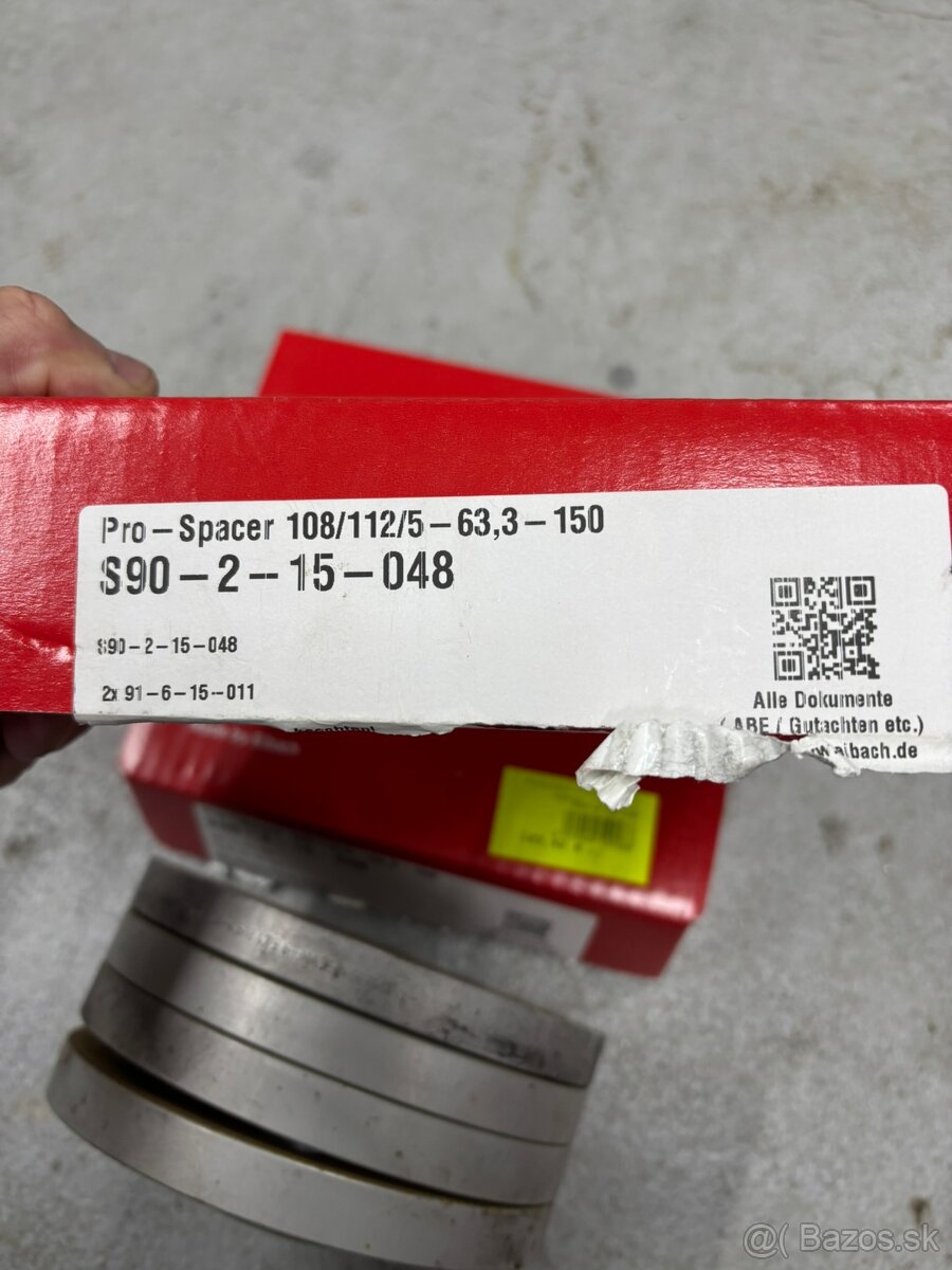 Rozširovacie podložky 5x112/108 15mm EIBACH 4kusy + skrutky - 4