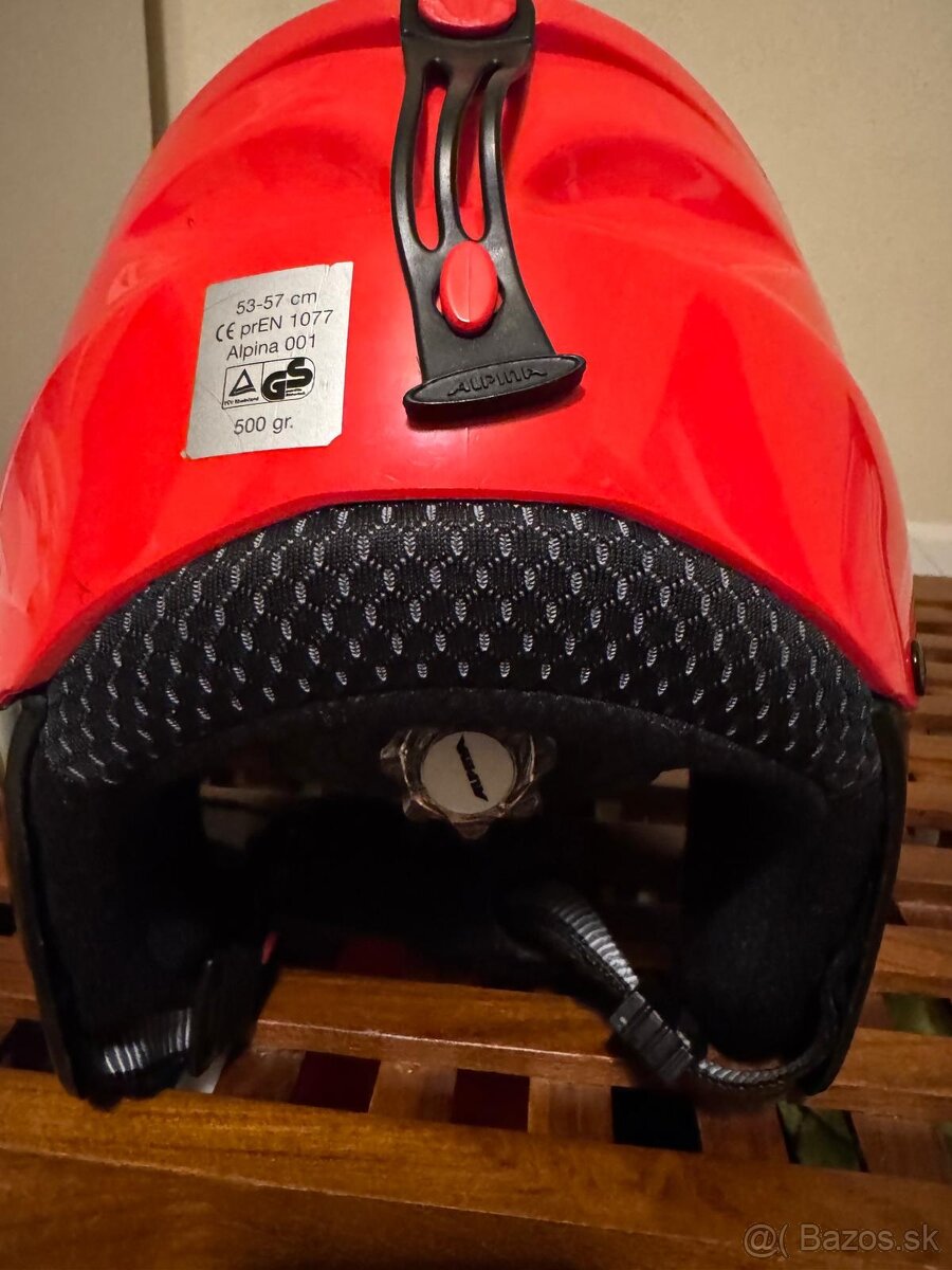 Detská lyžiarská prilba červená - 4