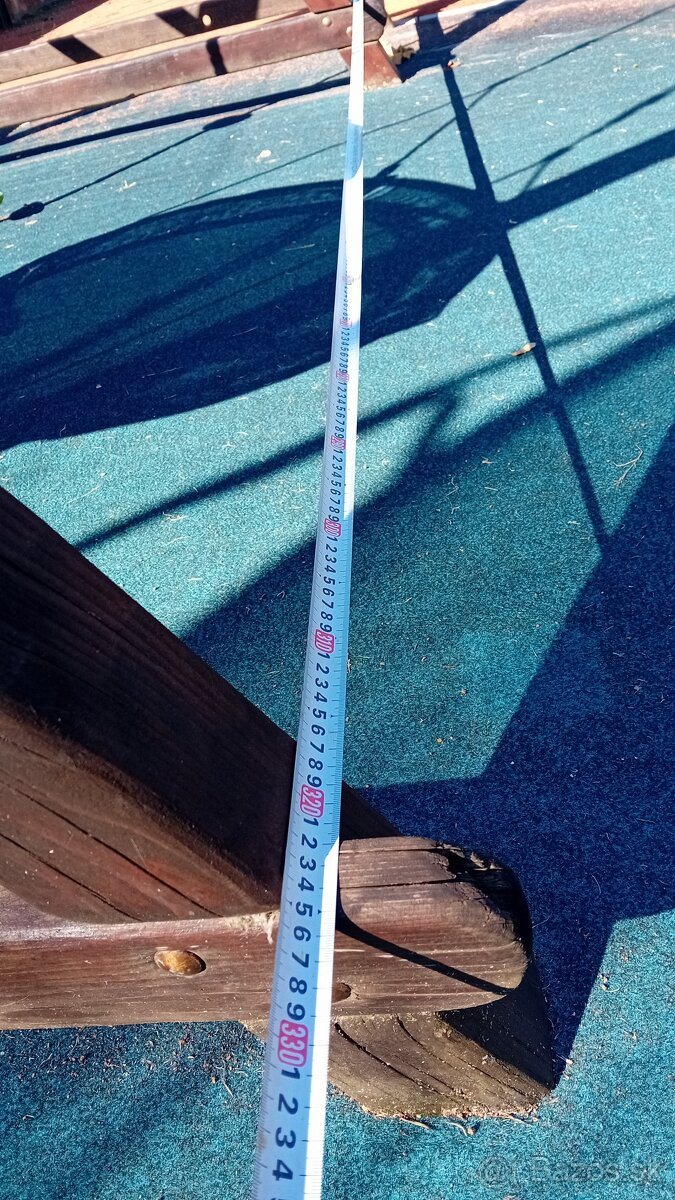 Detska drevena šmykľavka a hojdačka - 4