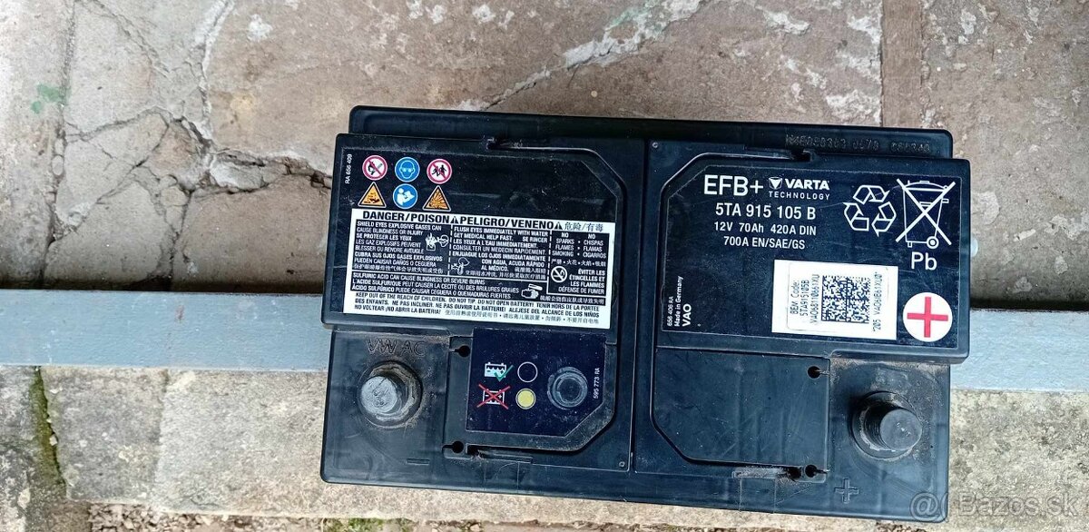 Bateria VARTA EFB +70 Ah 420 A a EXIDE 235 Ah 1300 A - 4